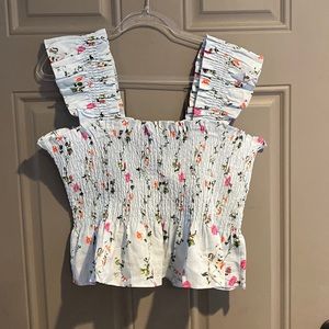 Hill House Paz Top in Pond Linen